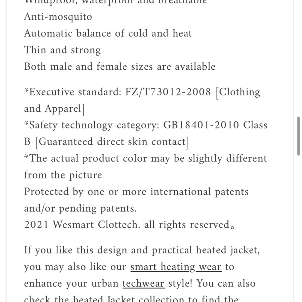 Men’s Large outdoor heated jacket (battery not included) - Picture 3 of 16